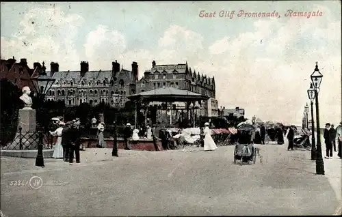 Ak Ramsgate South East England, East Cliff Promenade