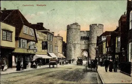 Ak Canterbury Kent England, Westgate, Street View