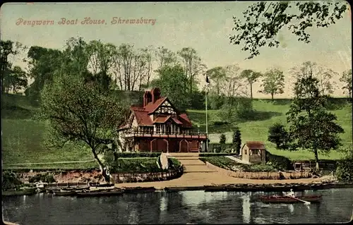 Ak Shrewsbury West Midlands England, Pengwern Boat House