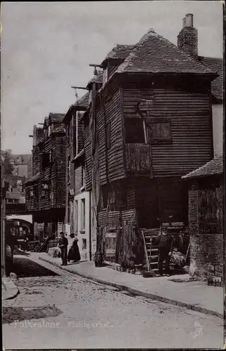 Ak Folkestone Kent South East England, Fish Market
