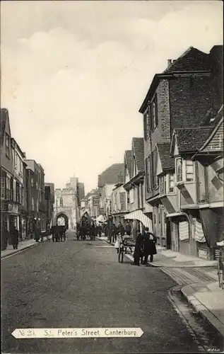 Ak Canterbury Kent England, St Peter Street