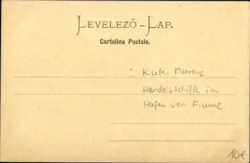 Ak Rijeka Fiume Kroatien, Molo Adamich, Österreichische Handelsschiffe im Hafen