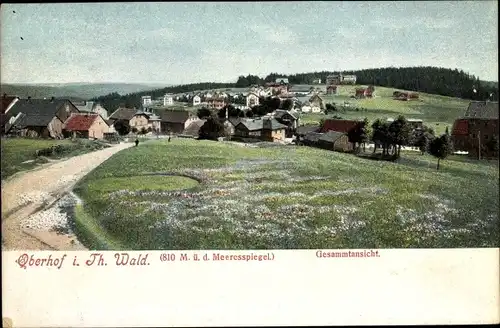 Ak Oberhof im Thüringer Wald, Totalansicht der Ortschaft