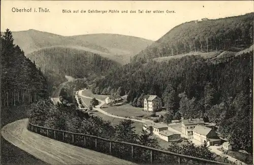 Ak Oberhof im Thüringer Wald, Gehlberger Mühle, Waldpartie