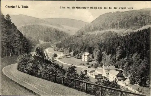 Ak Oberhof im Thüringer Wald, Gehlberger Mühle, Tal der wilden Gera