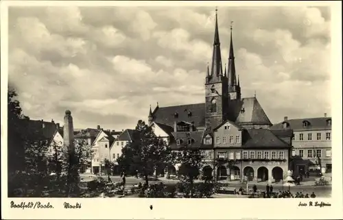 Ak Saalfeld an der Saale Thüringen, Markt, Kirche