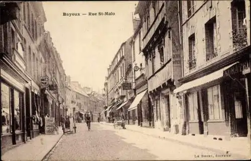 Ak Bayeux Calvados, Rue Saint Malo
