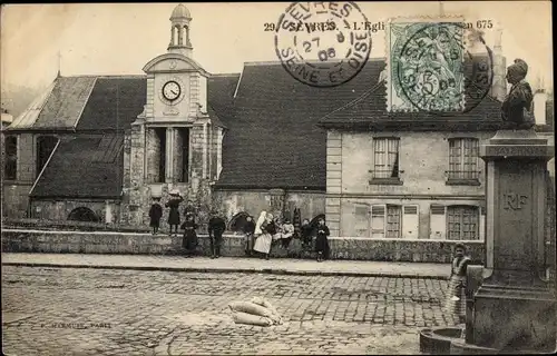 Ak Sevres Hauts de Seine, L'Eglise