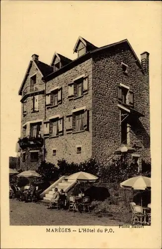 Ak Mareges Dordogne, L'Hotel du P. O.