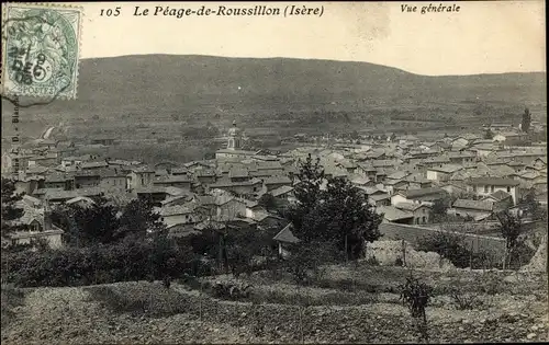 Ak Le Peage de Roussillon Isere, Vue generale