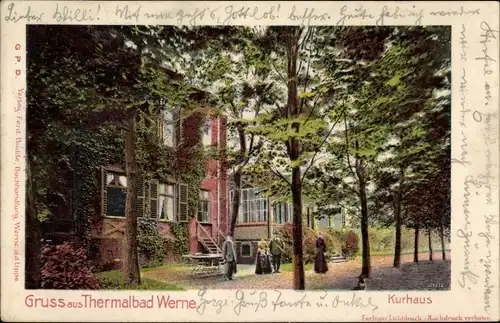 Ak Werne im Kreis Unna, Thermalbad, Kurhaus