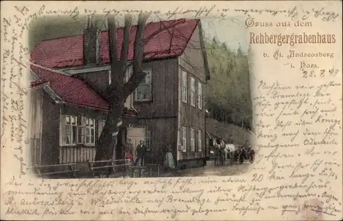 Ak Sankt Andreasberg im Oberharz, Rehbergergrabenhaus