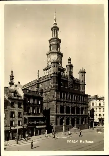 Foto Ak Poznań Posen, Rathaus