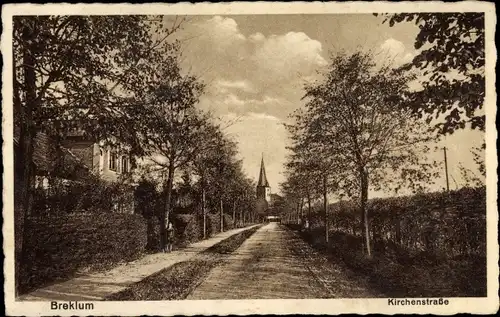 Ak Breklum in Nordfriesland, Kirchenstraße