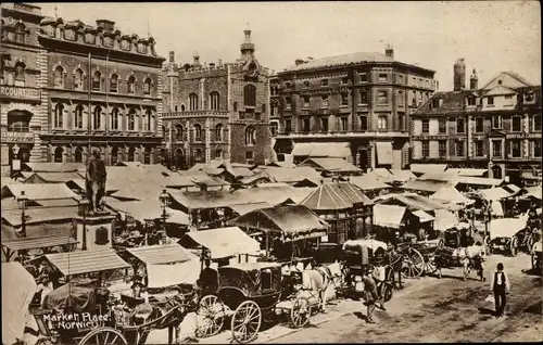 Ak Norwich Norfolk East of England, Market Place