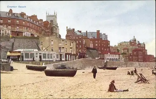 Ak Cromer East of England, Beach