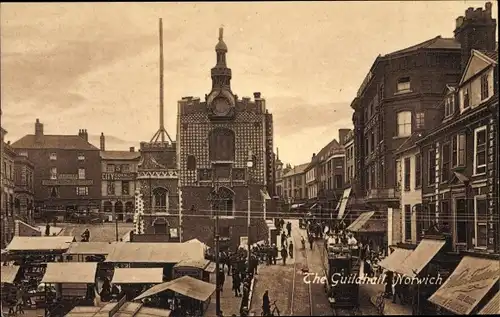 Ak Norwich Norfolk East of England, The Guildhall