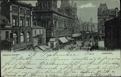 Ak Liverpool North West England, Church Street