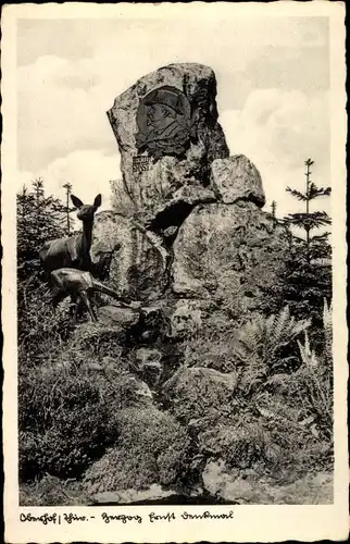 Ak Oberhof im Thüringer Wald, Herzog Ernst Denkmal