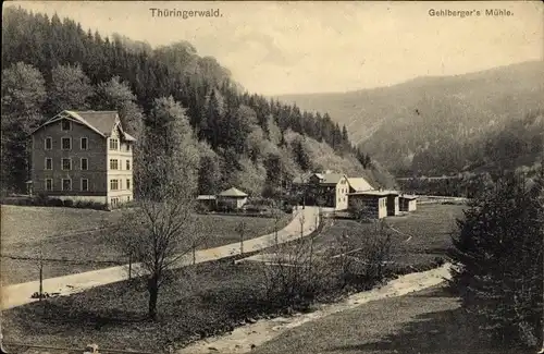 Ak Gehlberg in Thüringen, Hotel Pension Gehlberger Mühle