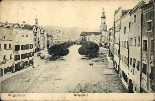 Ak Burghausen an der Salzach Bayern, Hauptplatz