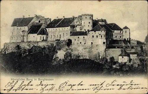 Foto Ak Burghausen an der Salzach Bayern, Königliche Burg