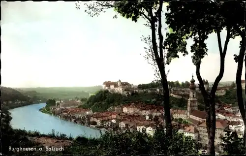 Foto Ak Burghausen an der Salzach Bayern, Teilansicht