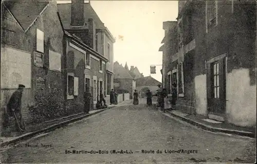 Ak Saint Martin du Bois Maine-et-Loire, Route du Lion d'Angers