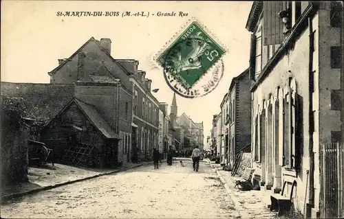 Ak Saint Martin du Bois Maine-et-Loire, Grande Rue