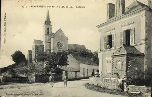 Ak Montreuil sur Maine Maine-et-Loire, L'Eglise