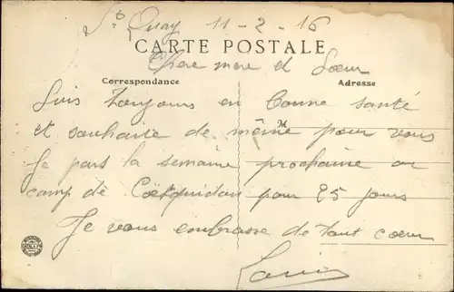 Ak Saint Quay Portrieux Cotes d'Armor, Environs, Souvenir