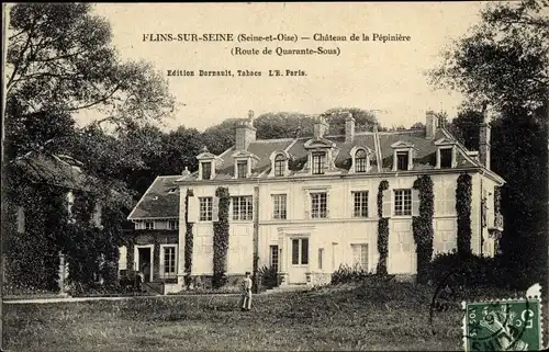Ak Flins sur Seine Yvelines, Chateau de la Pepiniere