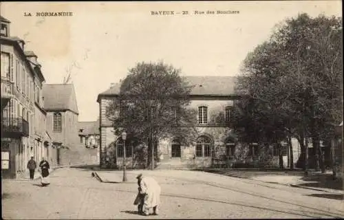 Ak Bayeux Calvados, Rue des Bouchers