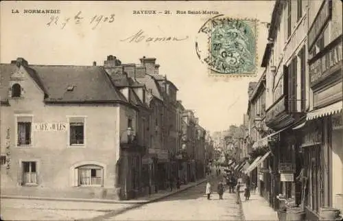 Ak Bayeux Calvados, Rue Saint Martin