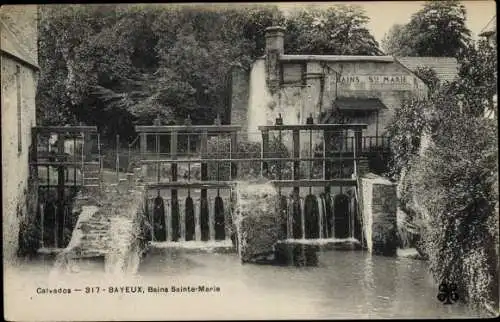 Ak Bayeux Calvados, Bains Sainte Marie