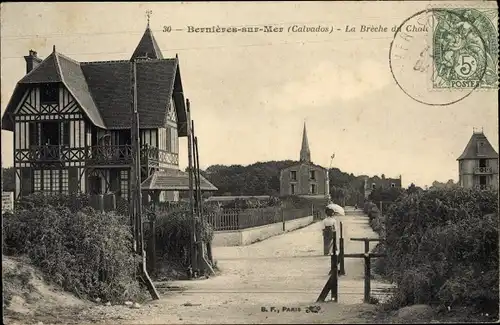 Ak Bernieres sur Mer Calvados, La Breche
