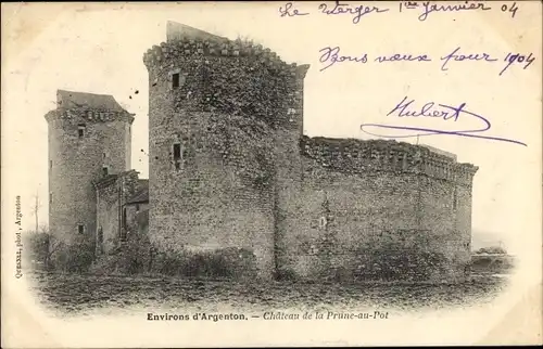 Ak Creuse Frankreich, Chateau de la Prune au Pont