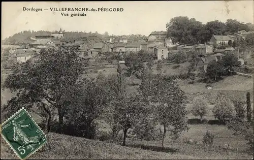 Ak Villefranche du Périgord Dordogne, Vue generale