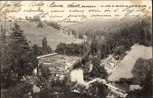 Ak Nontron Dordogne, La vallee du Bandiat au nied de la ville