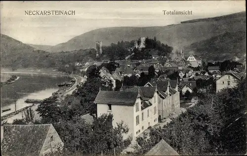 Ak Neckarsteinach in Hessen, Totalansicht