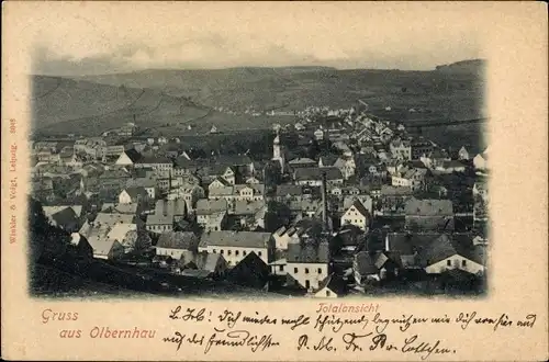 Ak Olbernhau im Erzgebirge, Totalansicht