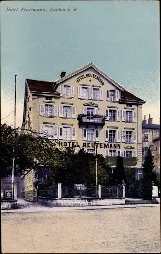 Ak Lindau am Bodensee Schwaben, Hotel Reutemann