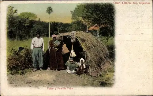 Ak Gran Chaco Argentinien, Toldo y Familia Toba