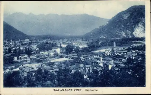 Ak Gravellona Toce Piemonte, Panorama vom Ort