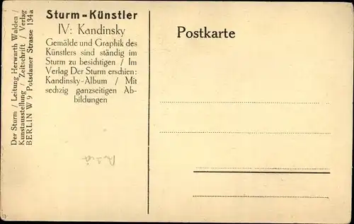 Ak Maler Wassily Kandinsky, Sturm Künstler, Expressionismus