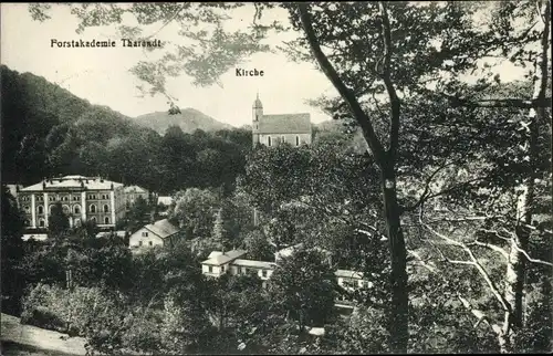 Ak Tharandt im Erzgebirge, Forstakademie, Kirche