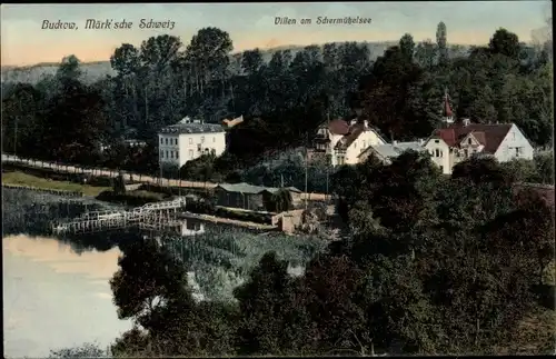 Ak Buckow in der Märkischen Schweiz, Villen am Schermützelsee