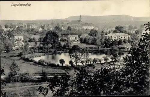 Ak Dippoldiswalde Sachsen, Blick auf den Ort