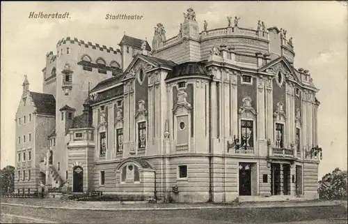 Ak Halberstadt Sachsen Anhalt, Stadttheater