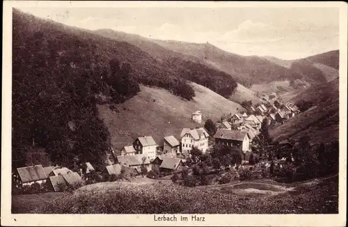 Ak Lerbach Osterode am Harz, Blick in das Tal auf den Ort